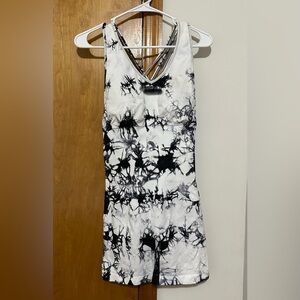 White and Black TIE-DYE Leggings